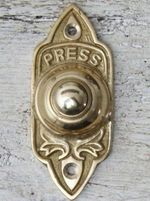 Victorian Style Door Bell Push Button with Gold brass finish Main Wire (PTD)