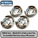 Ifor Williams Type Trailer 200x50 Bolt on Twin Axle Back Plates & Shoes P000140