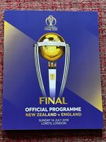 Cricket World Cup Final 2019 Programme + Scorecard England v New Zealand Lords