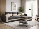 Convertible L-Shaped universal corner sofa bed JUMBO with storage Beige UK Stock