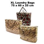 Heavy Duty Laundry Bags X-Large +Zip Animal Print Strong Storage Bag 75x60x25cm.