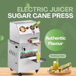 Electric Sugar Cane Juicer Machine Commercial Stainless Steel Juice Press UK