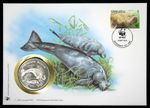 WWF ~ World Wildlife Fund ~ 1995 ~ Dugong ~ Coin Cover ~ Vanuatu