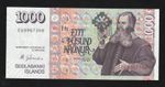 🇮🇸 Iceland , 1000 Kornur 2001 UNC * Brynjólfur Sveinsson *