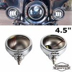 2x 4.5'' LED Fog Light Housing for Harley Road King Street Glide FLHX 2006-2016