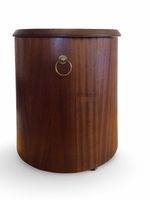 Mid Century Peat Bucket by Drummond of Greenock, Barrel Teak Wood 