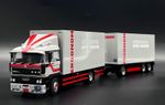 DAF 3300 riged box combi truck ARGS Ergonom WSI models 1:50
