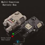 Hot PEQ15 Airsoft Tactical Green/Red Laser/White Light Torch Function Battery