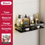 Bathroom Shelf No Drill Wall Mounted Shampoo Bottle Shower Corner Rack Toilet St