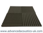Advanced Acoustics 24x 15" Wedge Tiles Acoustic Room Treatment Studio Foam Grey