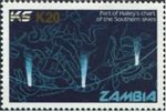 Zambia #SG523 MNH 1987 Halleys Map Southern Constellations [417]