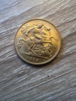 1913 George V Gold Half Sovereign Coin 22ct Fineness