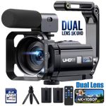 5K Video Camera Camcorder with Dual Lens WiFi IR Night Vision Digital Camera UK!