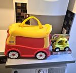 2 Bundle Little Tikes Carry Case Bus Vehicle with Handle Haulers Carey Cargo Toy