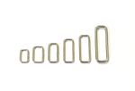 Welded Wire Rectangle Loops Steel Nickel Plated 16mm 20mm 25mm 32mm 38mm 50mm 