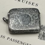 Sterling Silver Antique Vesta Case Birmingham 1893, 26th December