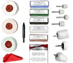 Metal Polishing Buffing Drill Kit Aluminium Alloy Stainless Steel 3" x 1/2" Mops