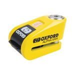 Oxford Alpha XA14 Alarm Disc Lock Motorbike Motorcycle Security Yellow / Black