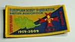 European Scout Federation British Association 1959-2009 Cloth patch Badge 8x5cm