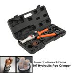 Hydraulic Crimping Pliers 10T, Professional Crimping Pliers with V12 V15 V18 V22