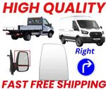 For Ford Transit MK8 2014-2023 Upper Manual Door Wing Mirror Glass Drivers Side