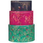 Sara Miller Cake Tins Chelsea Collection Set of 3 Nested Round in Metal