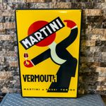 Martini Vermouth Vintage Italian  Heavy Metal Sign - 24"x16" (60x40 cm)