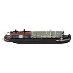 Detailed 20cm Wooden Model Canal Narrowboat 'Ferret' | Fully Assembled, OO Gauge