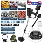 20" Metal Detector Deep Sensitive Pro Kit for Gold Prospecting Treasure Hunter