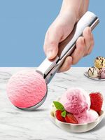 Stainless Steel Ice Cream Scoop With Trigger Non Stick Heavy Duty Frozen Yogurt 