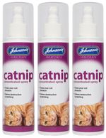 3x JOHNSONS CATNIP CONCENTRATED SPRAY CAT KITTEN PLEASURE PLAY TOYS 150ML