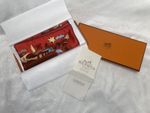 Vintage Unused Hermès Red Mediterranee scarf 45cm-Box & Rcpt (2003 Chicago) Inc!