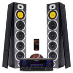 Fenton SHFT57 HiFi Tower Speakers - Bluetooth Floor Speaker System 200W