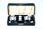 Sterling Silver Cruet Set in boxed Birmingham 1937 by Isreal Sigmund Greenberg