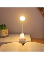 Rechargeable Clip On Reading Light 4 LED Eye Care Book Lamp Portable Bedside Lig