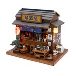 Japanese Izakaya Scene Hands-on DIY Wooden Miniature House 3D for Collectors