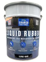 Liquid Rubber Roof Coating Instant Wateproofer - 5 Litres - Grey, Black or Clear