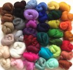 Merino wool tops for needle & wet felting  - VARIETY PACK - 40 colours