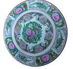 Chinese Famille Rose Plate 9Inches Collectable Decorative Flower Birds Detail 