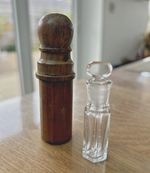 Rare c1910 Watson Grand Van Heurck Immersion Oil Bottle in Treen Case Microscope