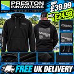 Preston Innovations Black French Terry Hoodie Fishing Hoody Mens 2XL New