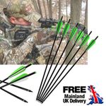 12X 18" Crossbow Bolts Aluminum Arrows Target Hunting Shooting Screw Points 