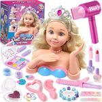 G.C Styling Head Doll for Kids Hairdressing Set with Toy Hairdryer Girls... 