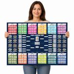 Football World Cup 2026 Poster Wall Chart Group Stages to Final A2 Large Planner