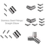 AICA Stainless Steel Handrail Connectors: Straight Connectors, Elbows