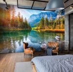 MOUNTAINS LANDSCAPE LAKE Wallpaper Photo Wall Mural Modern Bedroom Living Room