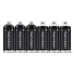 MTN Montana Colors Hardcore Black and White Spray Paint Pack - 6 x 400ml - Gloss