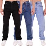 MENS AZTEC JEANS HEAVY DUTY WORKWEAR BASIC STRAIGHT REGULAR FIT 26-60 in 6 Legs