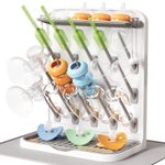 Lifewit Large Baby Bottle Drying Rack with Drain Mat, 15 Hooks Standing Holde...
