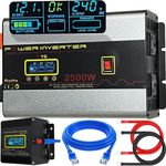 YQ Power Inverter 12V to 240V 2500W 5000W Caravan Motorhome Converter LCD Remote